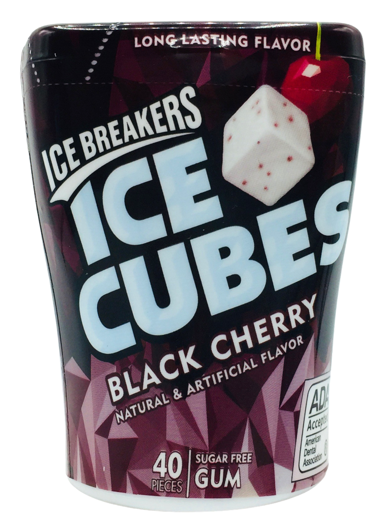 허쉬 아이스큐브 블랙 체리 무설탕 껌 40pc *ADA 승인*