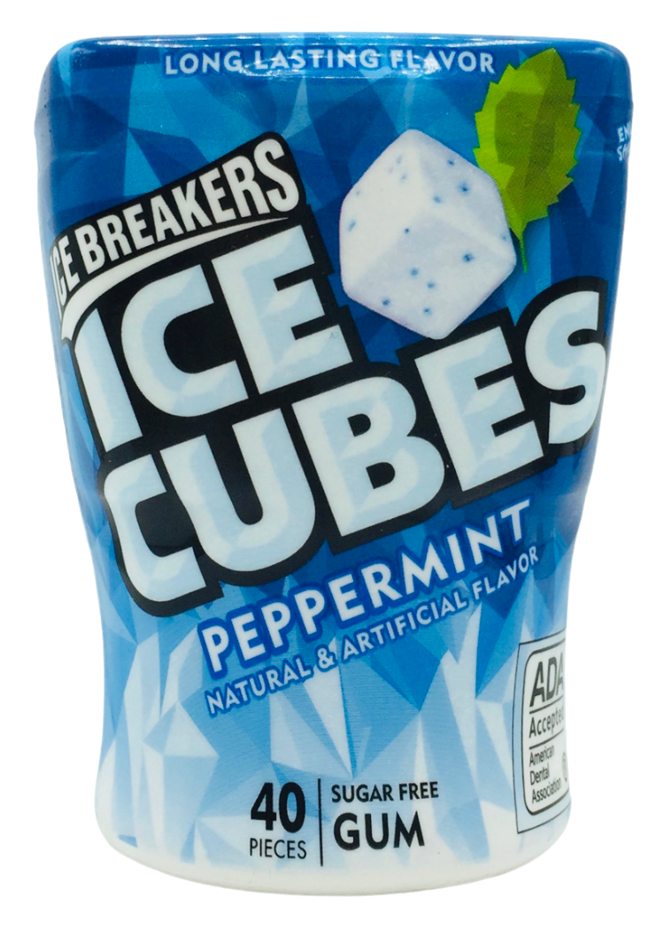 허쉬 아이스큐브 페퍼민트 무설탕 껌 40pc *ADA 승인*