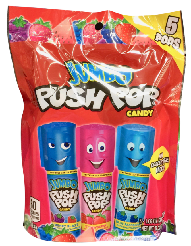 3+ 탑스 Topps 점보 푸시팝 5개 (150g)