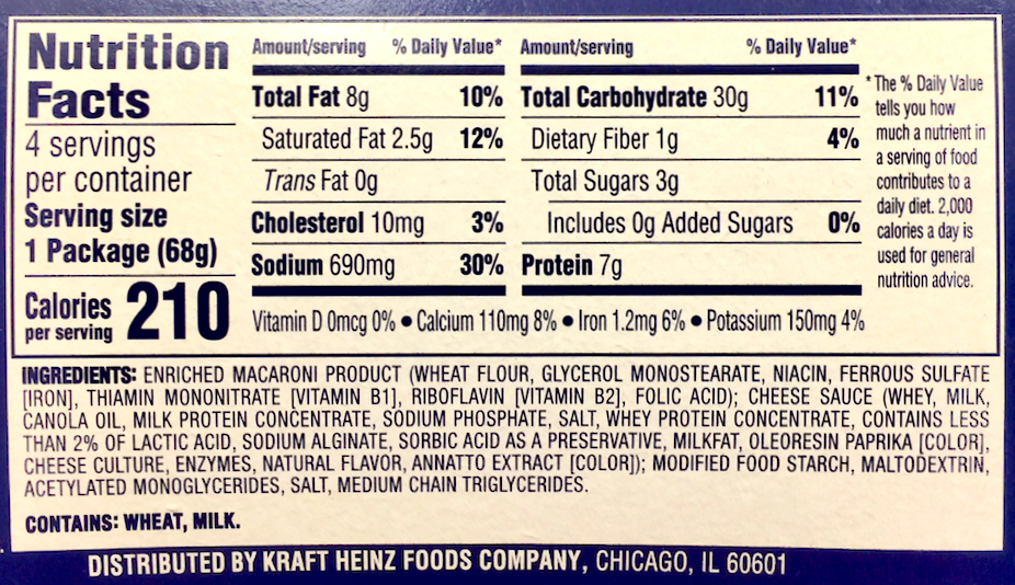 크래프트 Kraft 디럭스 맥앤치즈 전자렌지컵 68g 4팩 (272g)