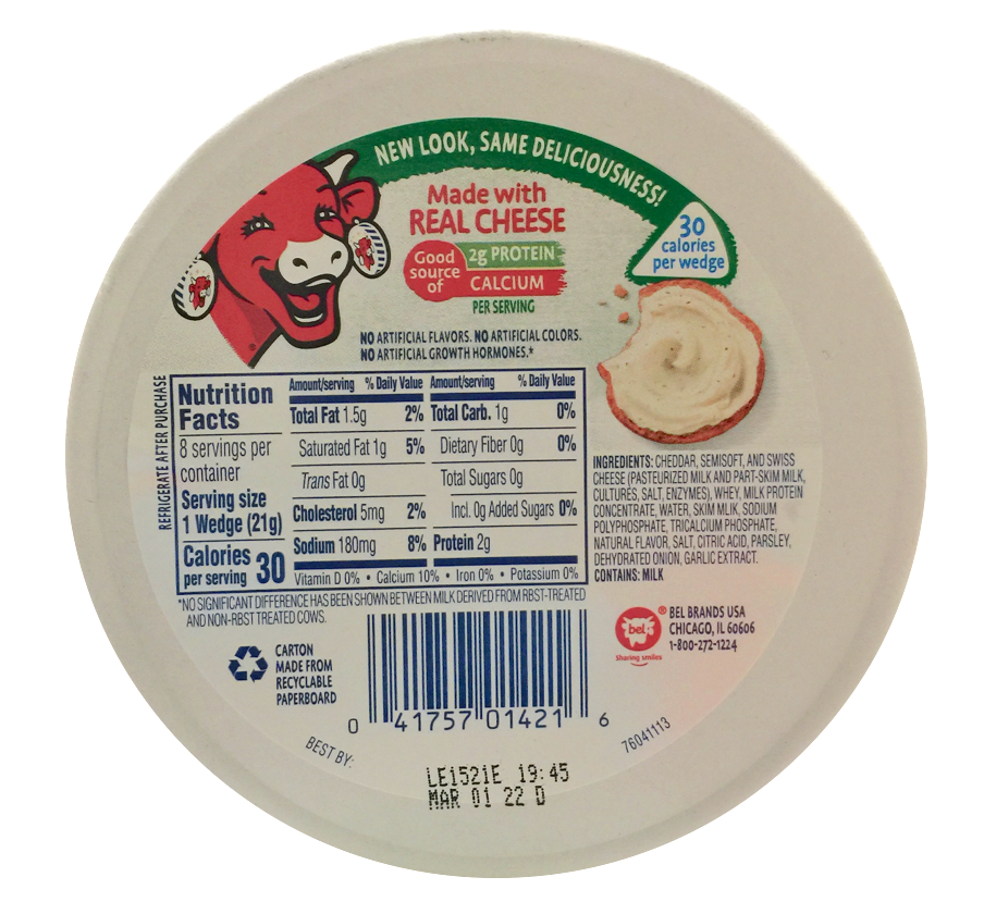 래핑카우 The Laughing Cow rBST-프리 갈릭 허브 치즈 스프레드 170g