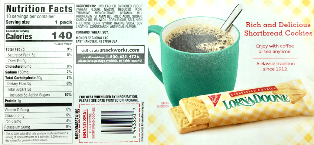 나비스코 Nabisco 로나두네 쇼트브레드 버터쿠키 10팩 (290g) *Since 1912*
