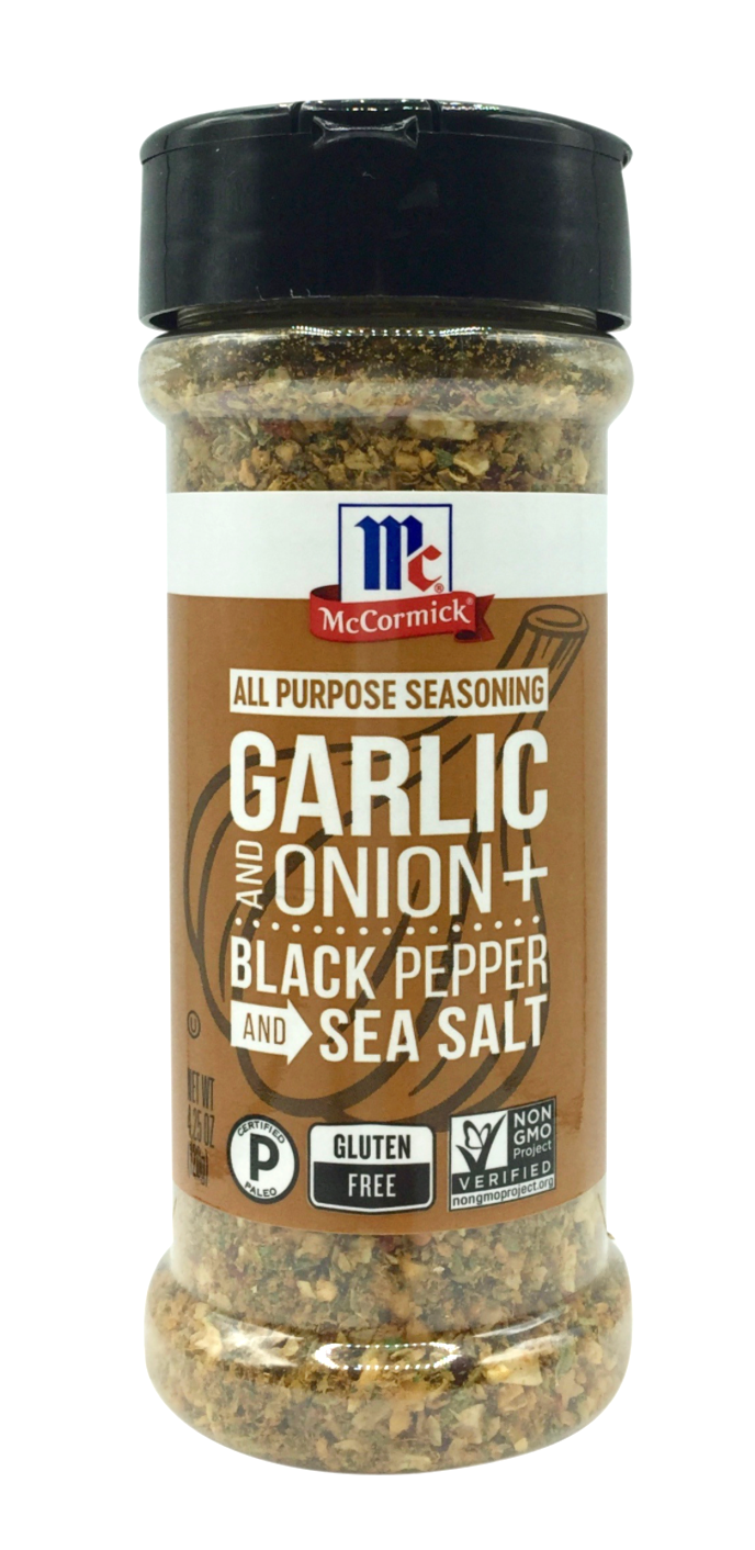 맥코믹 McCormick Non-GMO 슈가/글루텐-프리 0칼로리 올퍼포스시즈닝 (만능조미료) ft. 갈릭•어니언•후추 120g