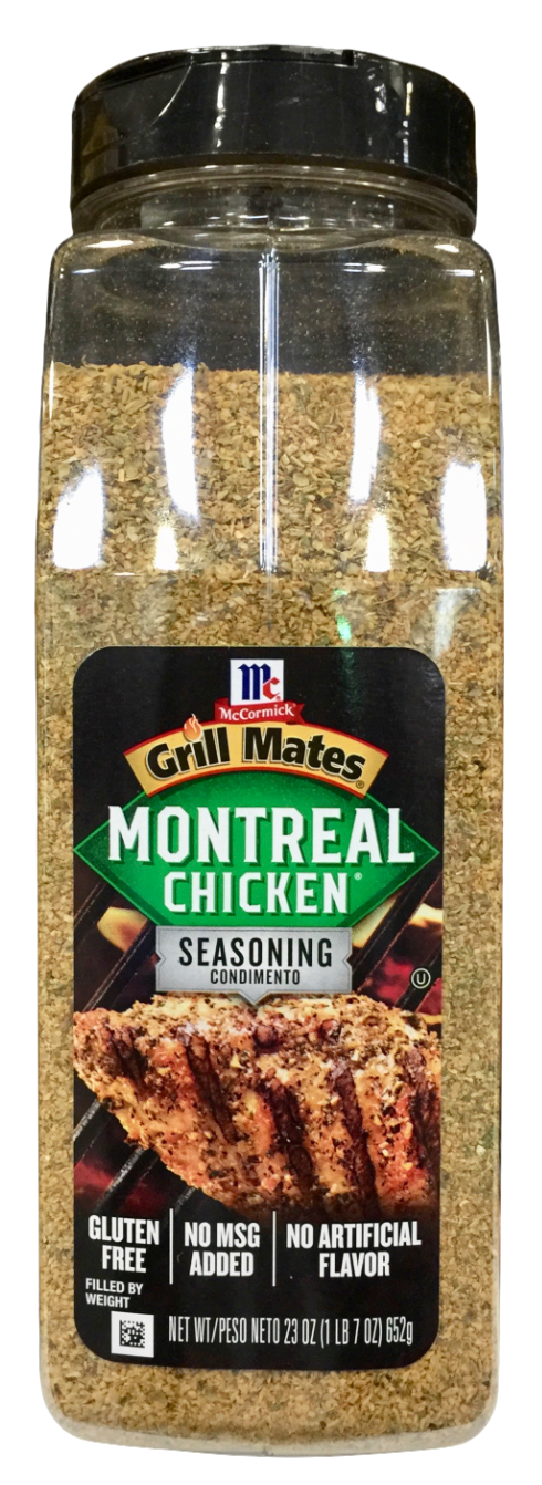 맥코믹 McCormick 그릴메이트 슈가/글루텐-프리 0칼로리 몬트리올 치킨 시즈닝 652g
