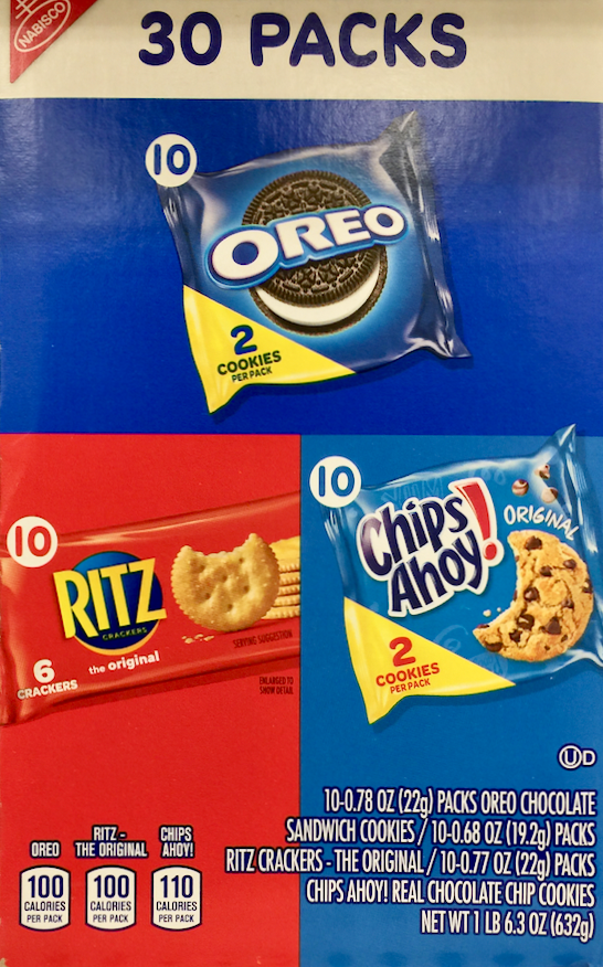 나비스코 Nabisco 쿠키 & 크래커 3가지맛 30팩 (632g)