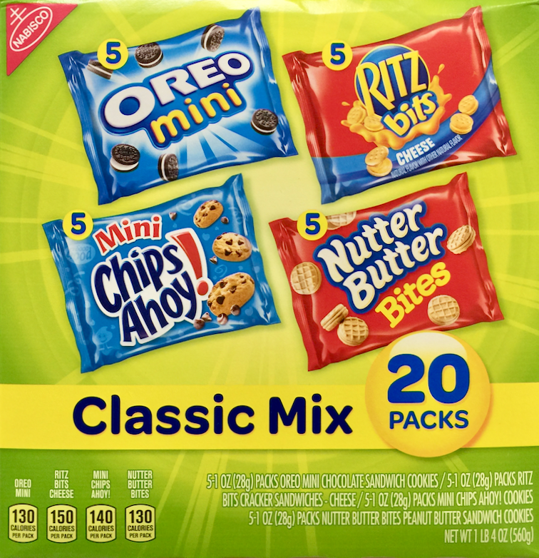 나비스코 Nabisco 미니 쿠키 & 크래커 4가지맛 28g 20팩 (560g)