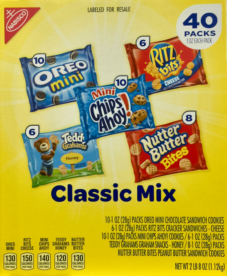 나비스코 Nabisco 클래식 미니 쿠키 5가지맛 40팩 (1.12kg)