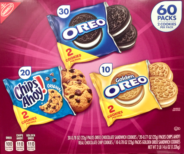 나비스코 Nabisco 쿠키 3가지맛 60팩 (1.32kg)