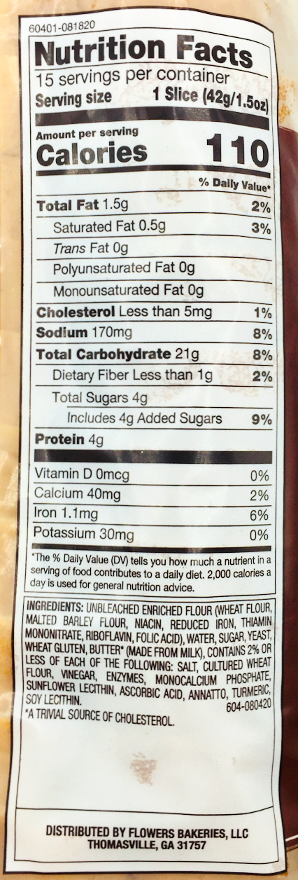 네이처스오운 Nature's Own Non-GMO 방부제-프리 브리오슈 식빵 627g