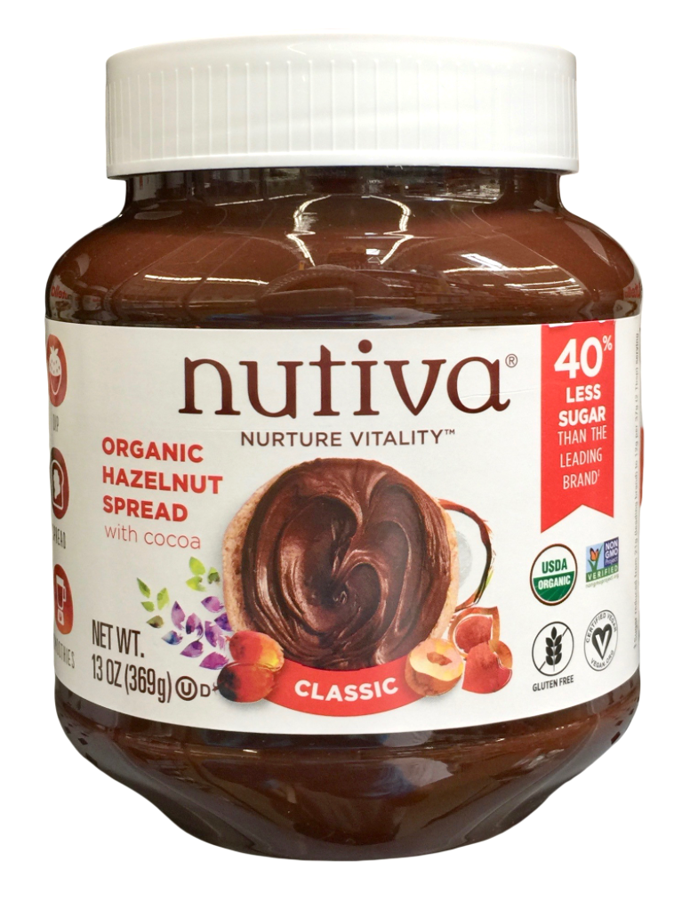 누티바 Nutiva 유기농/Non-GMO 초콜렛 헤이즐넛 스프레드 369g