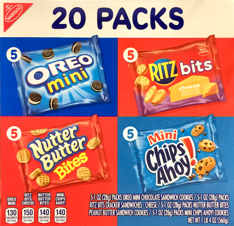 나비스코 Nabisco 미니 쿠키 & 크래커 4가지맛 28g 20팩 (560g)