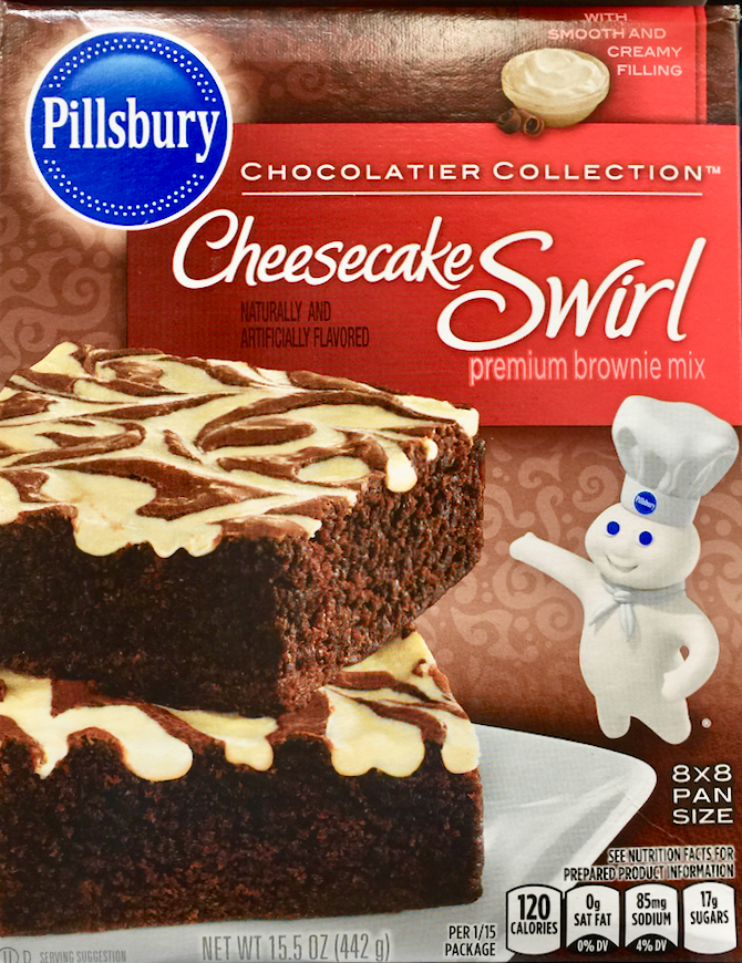 필즈베리 Pillsbury 치즈케이크 스월 브라우니 믹스 442g