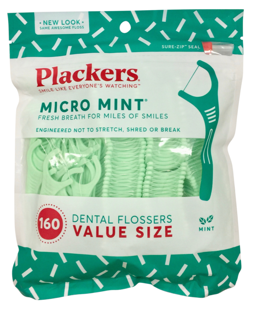 플래커스 Plackers 마이크로 민트 치실 160ct