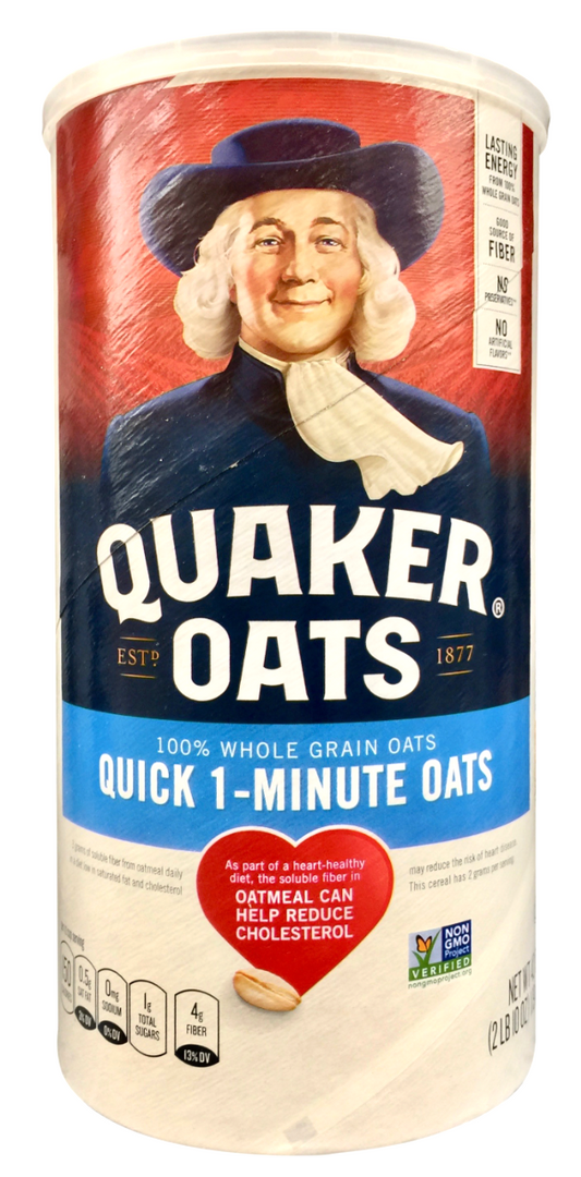 퀘이커 Quaker Non-GMO 퀵 1분 오트밀 캐니스터 1.19kg