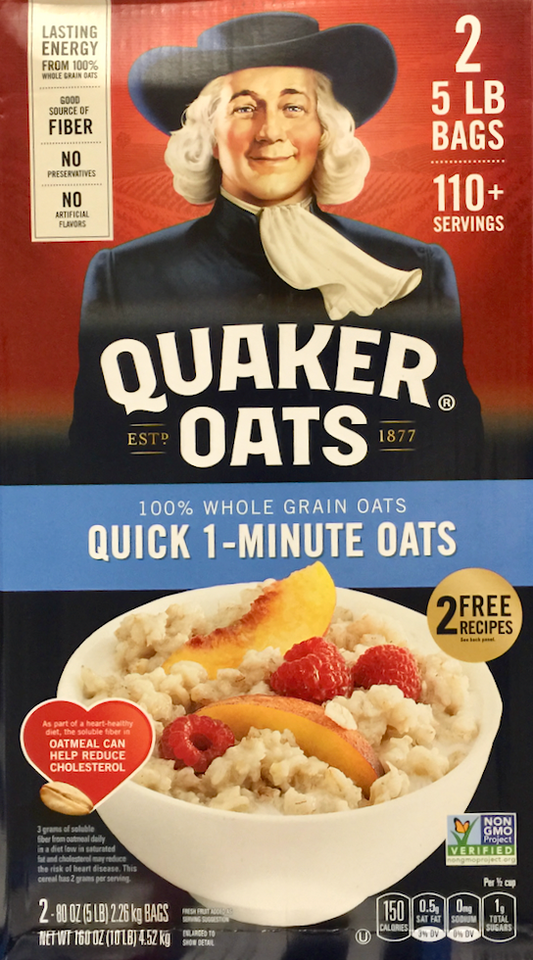 퀘이커 Quaker Non-GMO 퀵 1분 오트밀 4.52kg