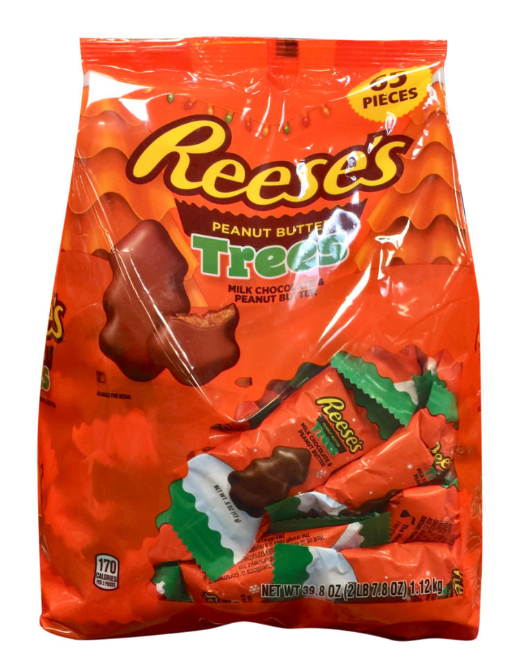 허쉬 리세스 글루텐-프리 땅콩버터 밀크초콜렛 트리 65pc (1.12kg)