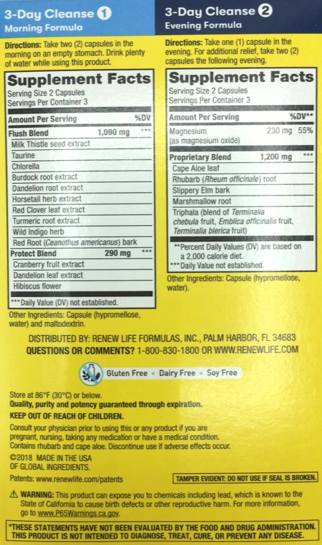 리뉴라이프 Renew Life 쓰리데이 클린즈