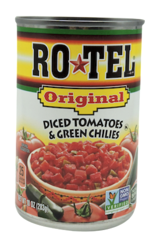 로텔 Rotel Non-GMO 오리지널 다이스드 토마토 & 그린 칠리 283g 4ct (1.13kg)