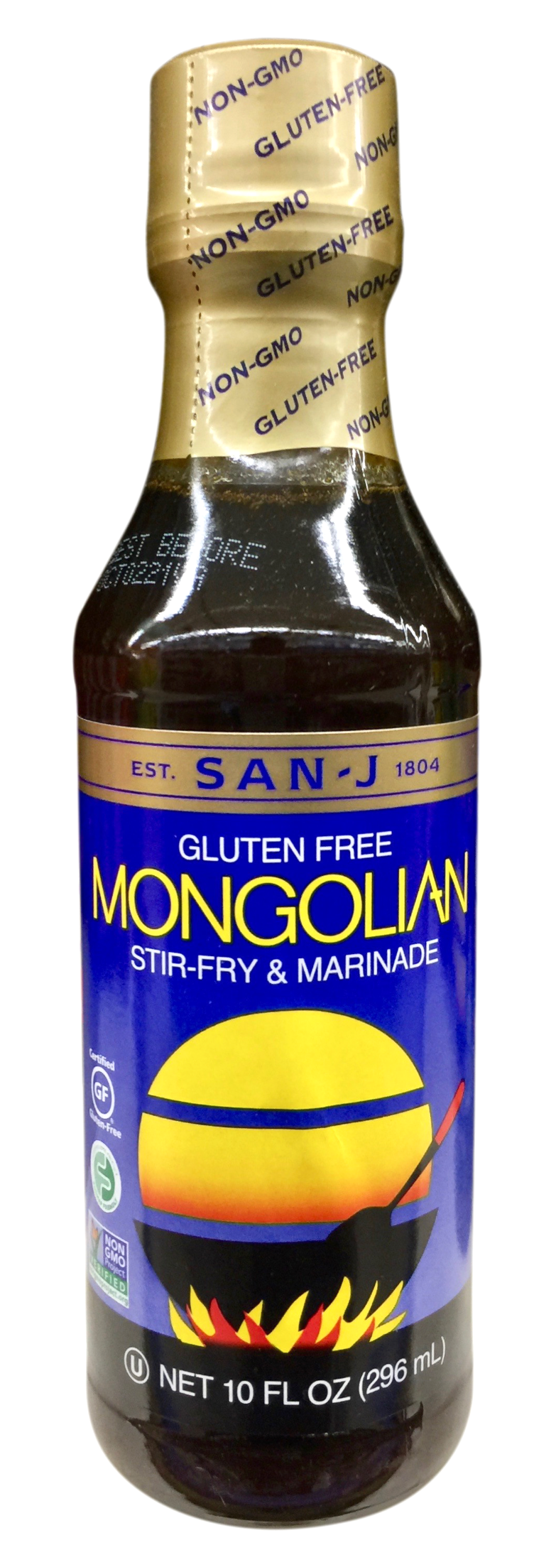 산제이 San-J Non-GMO 글루텐-프리 몽골리안 소스 296ml