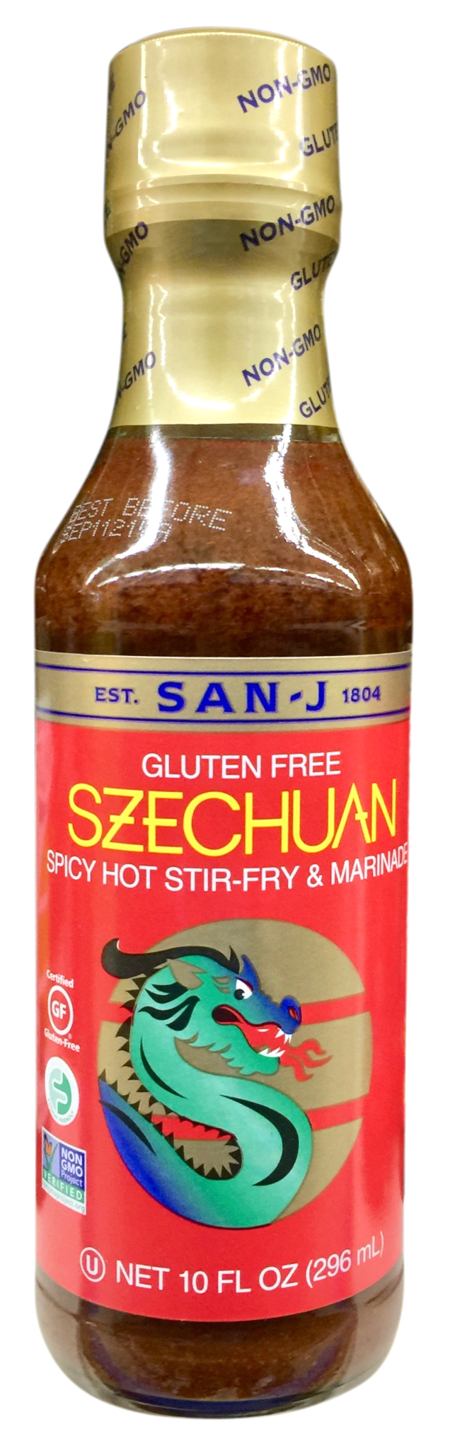 산제이 San-J Non-GMO 글루텐-프리 사천 소스 296ml 🌶
