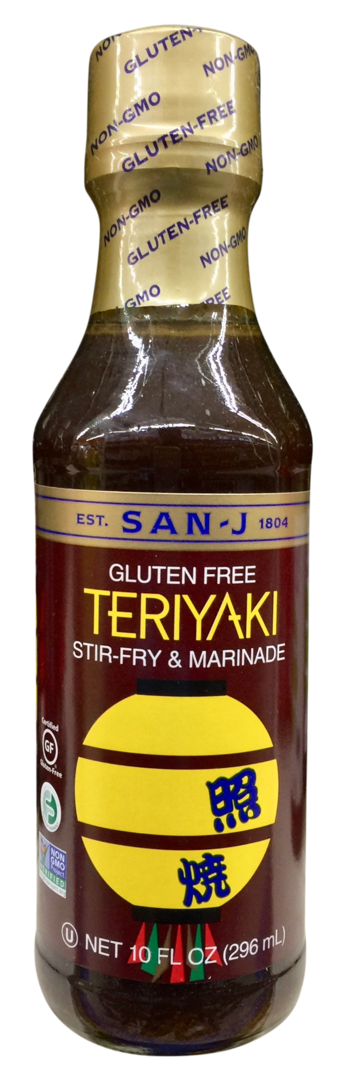 산제이 San-J Non-GMO 글루텐-프리 데리야끼 소스 296ml