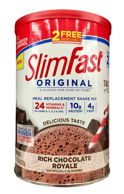 슬림패스트 Slimfast 오리지널 리치 초콜렛 로얄 쉐이크 믹스 572g