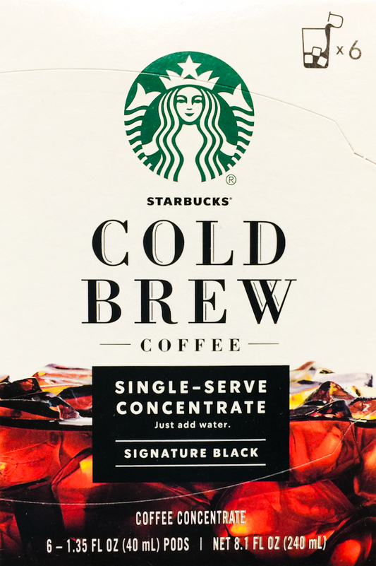 스타벅스 Starbucks 콜드브루 시그니처 블랙 농축 커피 40ml 6ct (240ml)