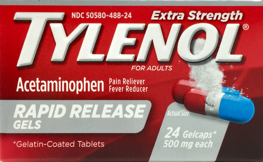 타이레놀 Tylenol 아세트아미노펜 500mg 래피드릴리즈 속방형 젤태브릿 24정