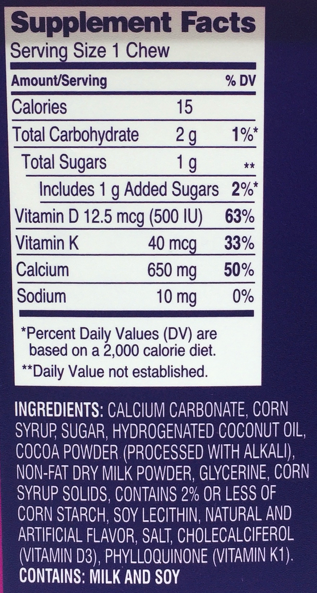 바이액티브 Viactiv 칼슘 650mg 카라멜맛 츄 180정