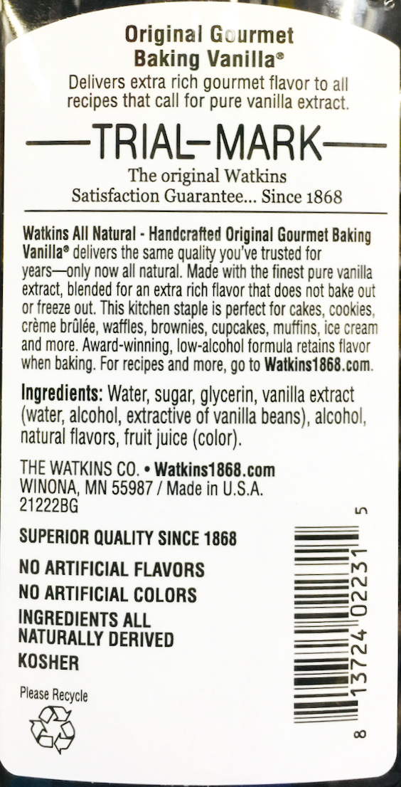 왓킨스 Watkins Non-GMO 엑스트라 리치 베이킹 바닐라 추출액 236ml