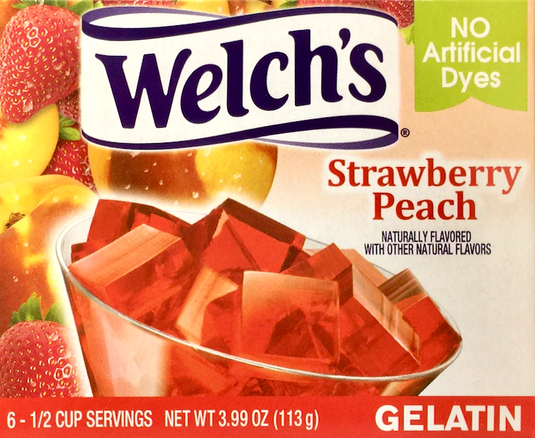 웰치 Welch's 딸기 복숭아 젤리 믹스 113g 3팩 (339g)