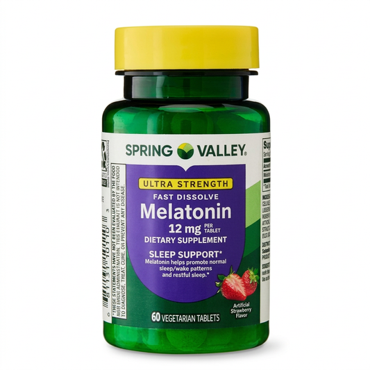 검정 하트 테두리를 제거한 멜라토닌 12mg 이미지