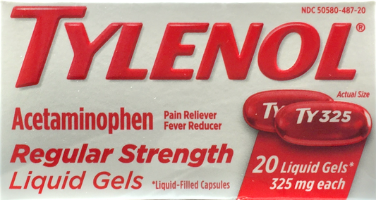 타이레놀 Tylenol 아세트아미노펜 325mg 리퀴드젤 20정