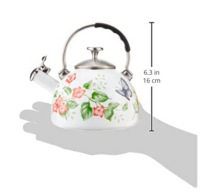 레녹스 Lenox 버터플라이 메도우 18/10 스텐레스 주전자 2.5Qt White
