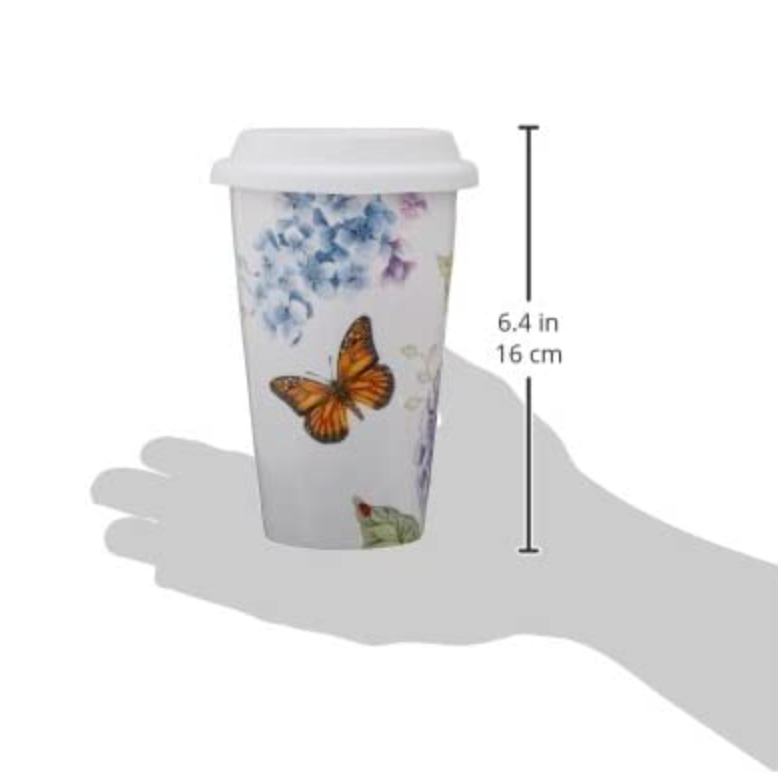 레녹스 Lenox 버터플라이 메도우 이중벽 세라믹 트레블 머그 295ml