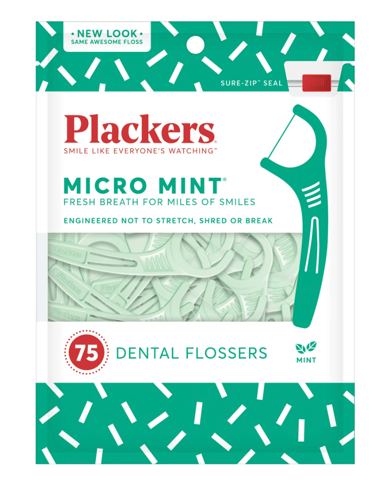 플래커스 Plackers 마이크로 민트 치실 75pc