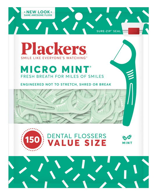 플래커스 Plackers 마이크로 민트 치실 160ct