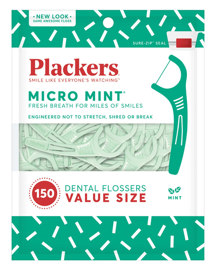 플래커스 Plackers 마이크로 민트 치실 160ct