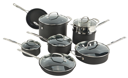 퀴진아트 Cuisinart 쉐프 클래식 경질 알루마이트 논스틱 쿡웨어 세트 66-14N 14pc