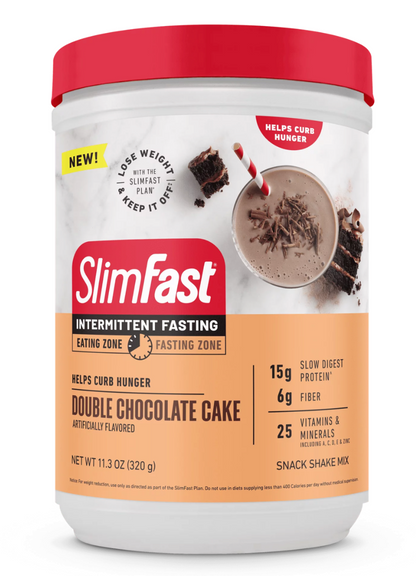 슬림패스트 Slimfast 간헐적 단식 더블 초콜렛 케이크 쉐이크 믹스 320g *단백질 15g*