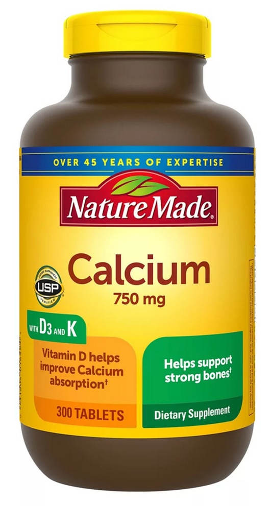 네이처메이드 Nature Made 칼슘 750mg + 비타민 D3+K 300정