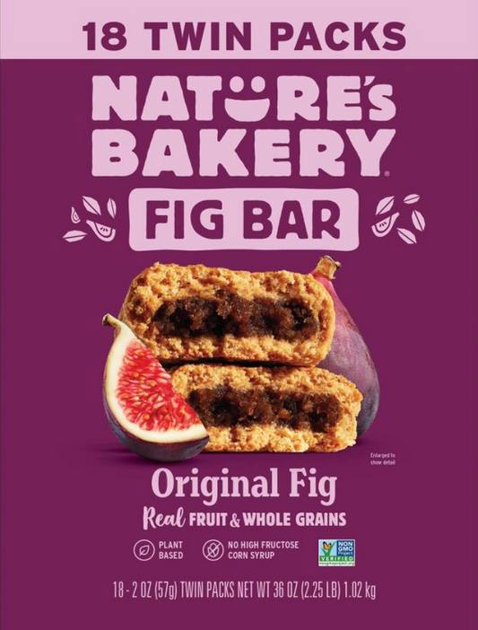 네이처스베이커리 Nature's Bakery Non-GMO 무화과 바 57g 18ct (1.02kg)