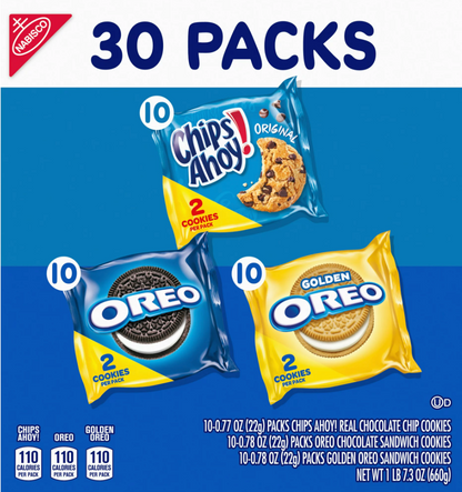 나비스코 Nabisco 쿠키 3가지맛 30ct (660g)