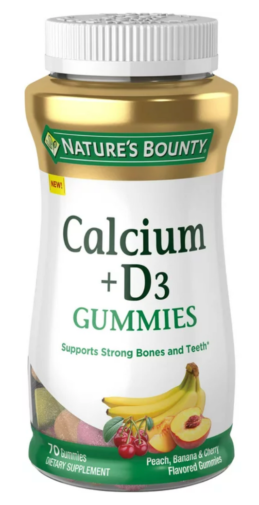 네이처스바운티 Nature's Bounty Non-GMO 칼슘 + D3 거미 70정