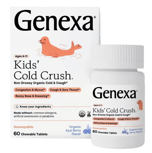 4+ 제넥사 Genexa 유기농/Non-GMO 키즈 콜드 크러시 (기침 & 감기) 츄어블 60정