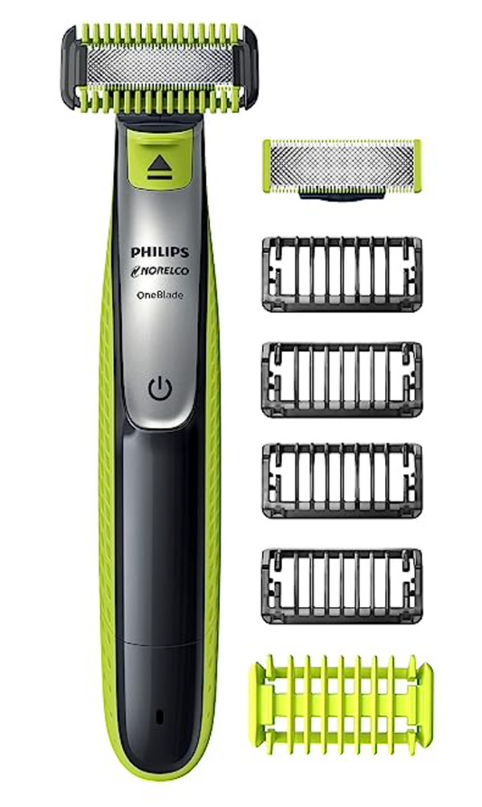 필립스 Philips 원블레이드 페이스 + 바디 겸용 면도 & 트리머 + 110V 충전기