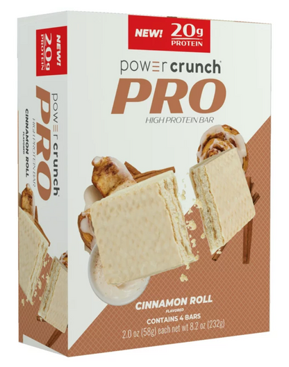 파워크런치 Power Crunch 프로 시나몬롤 단백질 에너지바 58g 4ct (232g) *단백질 20g*