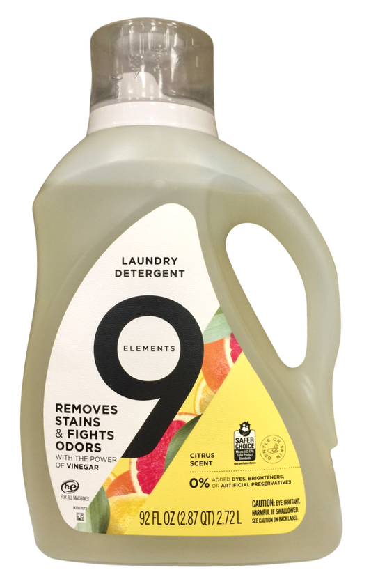 [세이퍼초이스 인증] P&G 나인엘리먼츠 50% 식물성 세탁세제 Lemon 2.72L