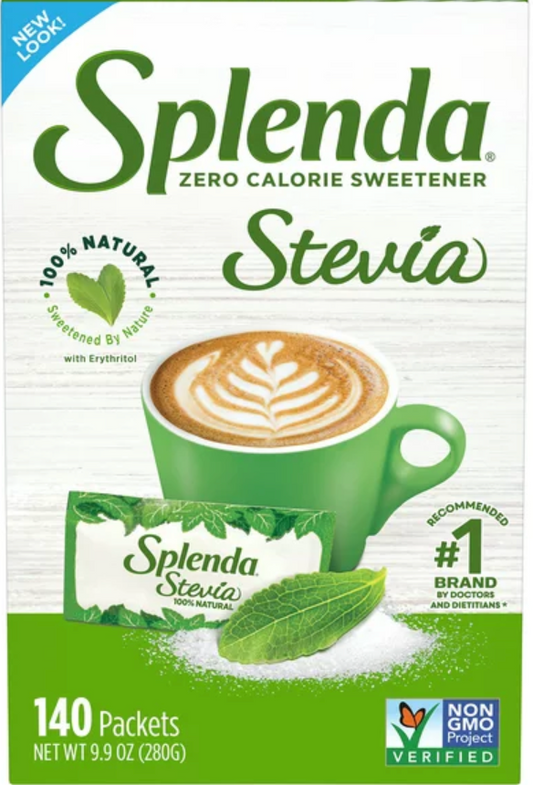 스프렌다 Splenda Non-GMO 0칼로리 스테비아 당뇨•케토 감미료 140ct (280g) [케토인증]