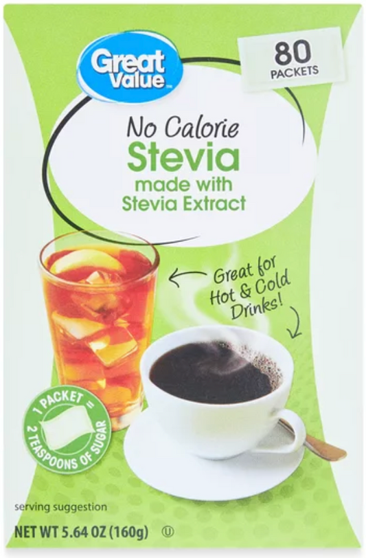 GV 에리스리톨-프리 0칼로리 스테비아 당뇨•케토 감미료 80패킷 (160g)